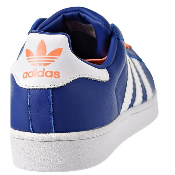 Adidas Superstar Knicks 'Collegiate Royal White Easy Orange Men Sneakers-Size: 7 - Picture 2 of 8
